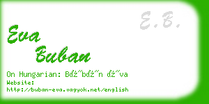 eva buban business card